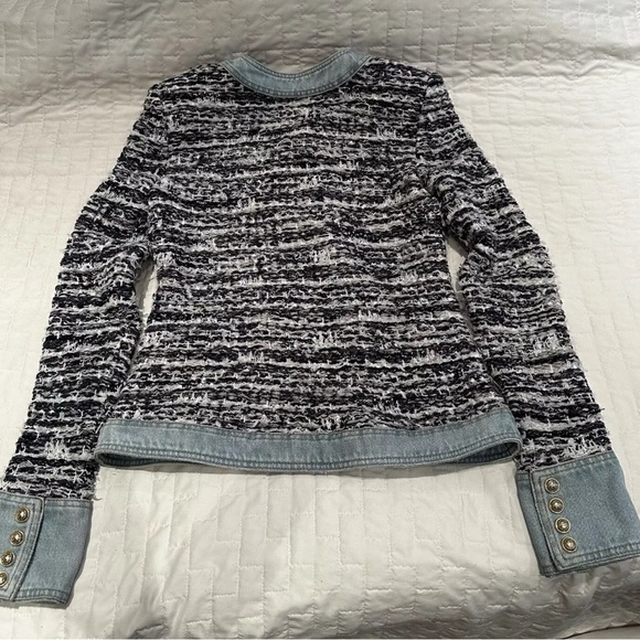 Balmain Denim and Tweed blazer jacket - Picture 7 of 9